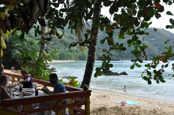 Restaurante em Castara Bay, onde almoçamos durante a viagem de Speyside à Crownpoint, em Tobago